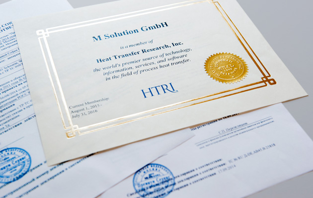M Solutions is HTRI certified